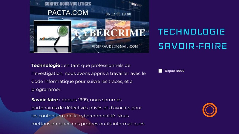 Détective privé Contrefaçon de logiciels, modification frauduleuse de données