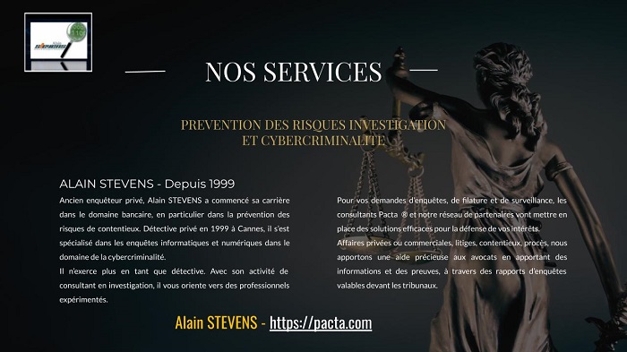 Détective privé Vol de plans, contentieux informatique et e-commerce