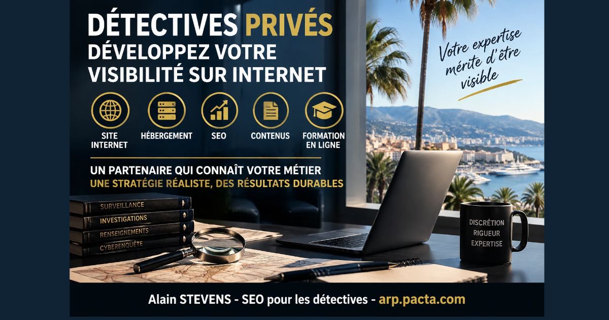 Visibilité numérique pour détectives privés | Pacta 360