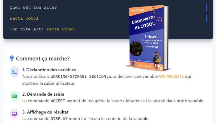 Apprenez à programmer en Cobol