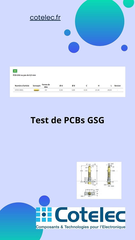 Pointe de test HF Feinmetall HF05-0001 GSG 6 F M-SMP 050