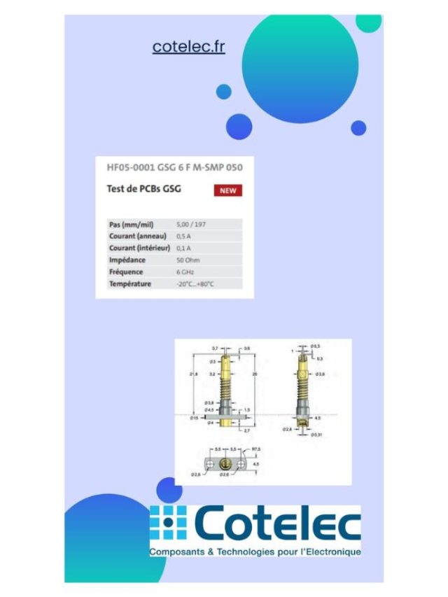 HF05-0001 GSG 6 F M-SMP 050 pointe HF Feinmetall – Pointes de test HF