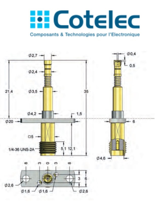 Pointe de test Feinmetall HF66-0007 SWG 6 F SMA