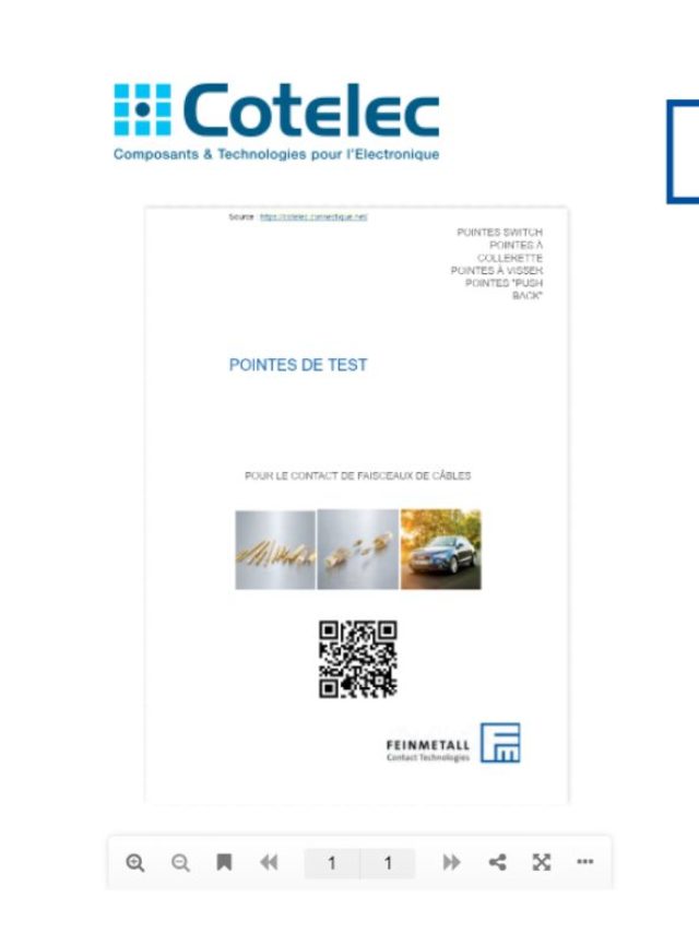 Pointes de test – Faisceau de cables