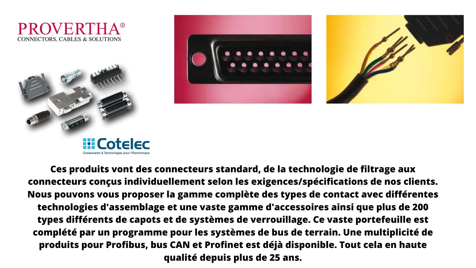 Présentation des cables Provertha