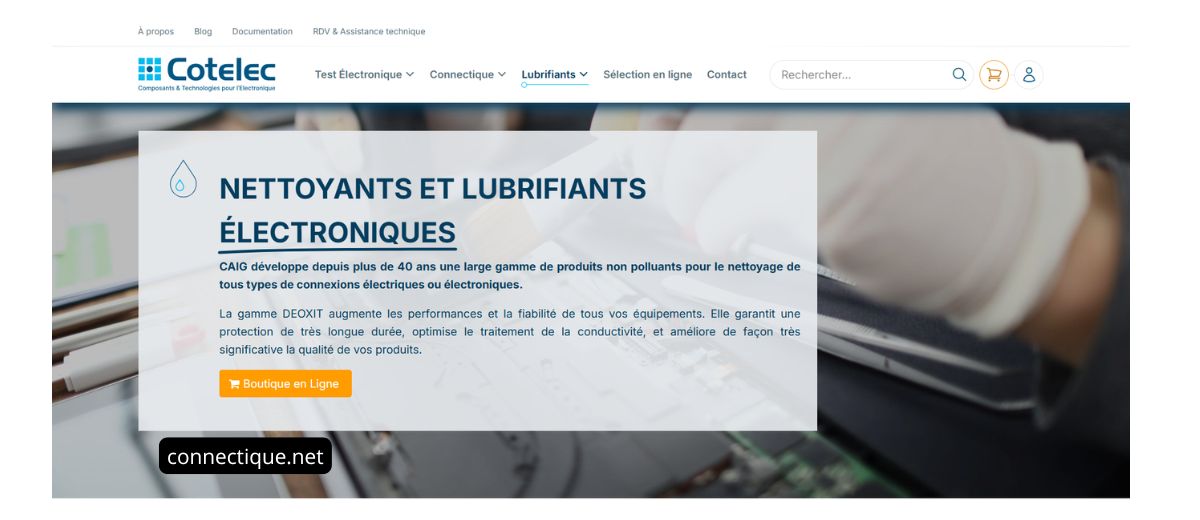 Maintenance des connecteurs