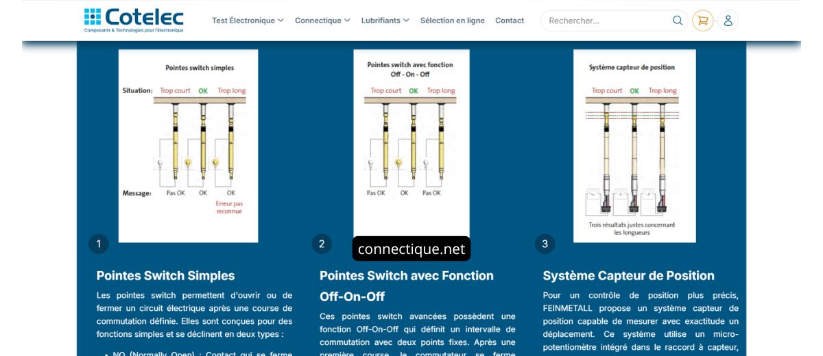 Choisir des pointes de test