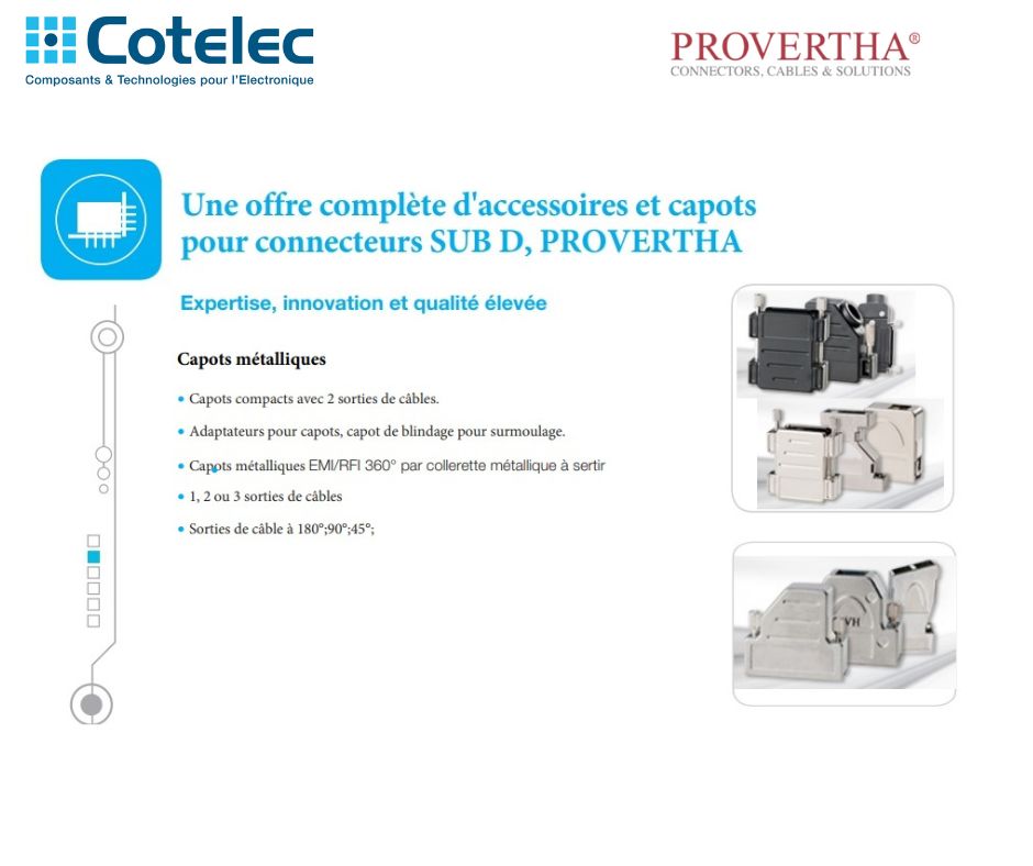 Accessoires connecteurs Sub D - Provertha