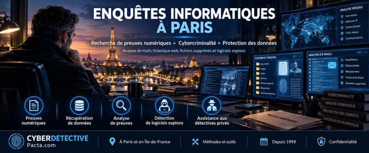 Enquêtes informatiques à Paris : détectives privés et cybercriminalité | Cyberdétective