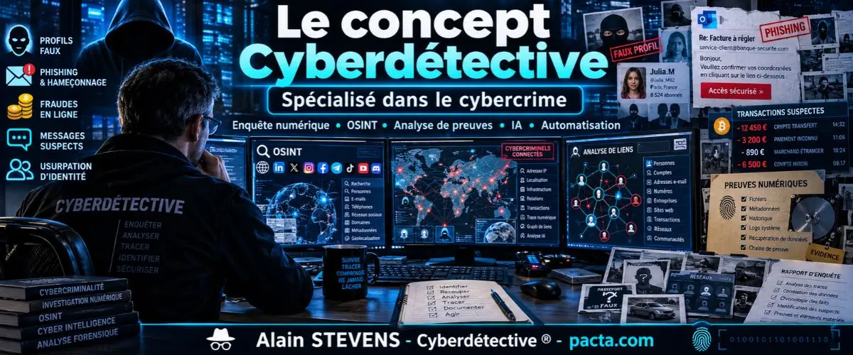 Cyber détective privé : enquêteur en cybercriminalité et cybercrime investigator