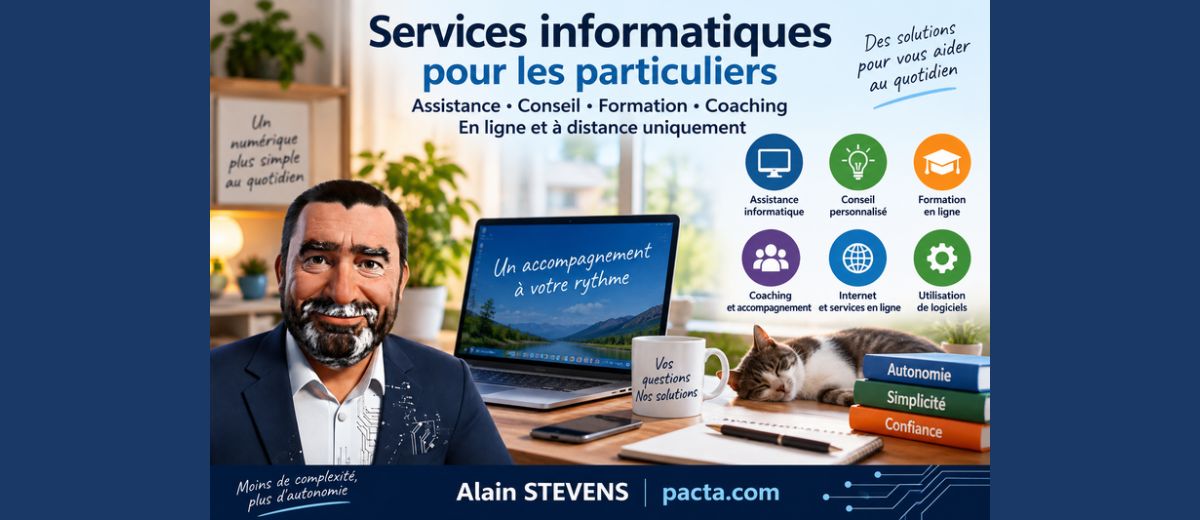 Services informatiques pour les particuliers | Assistance, formation et accompagnement