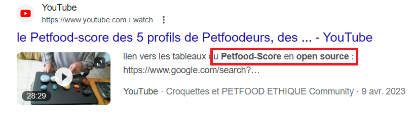 Le Petfood-Score de Gilles Vouillon est en Open Source