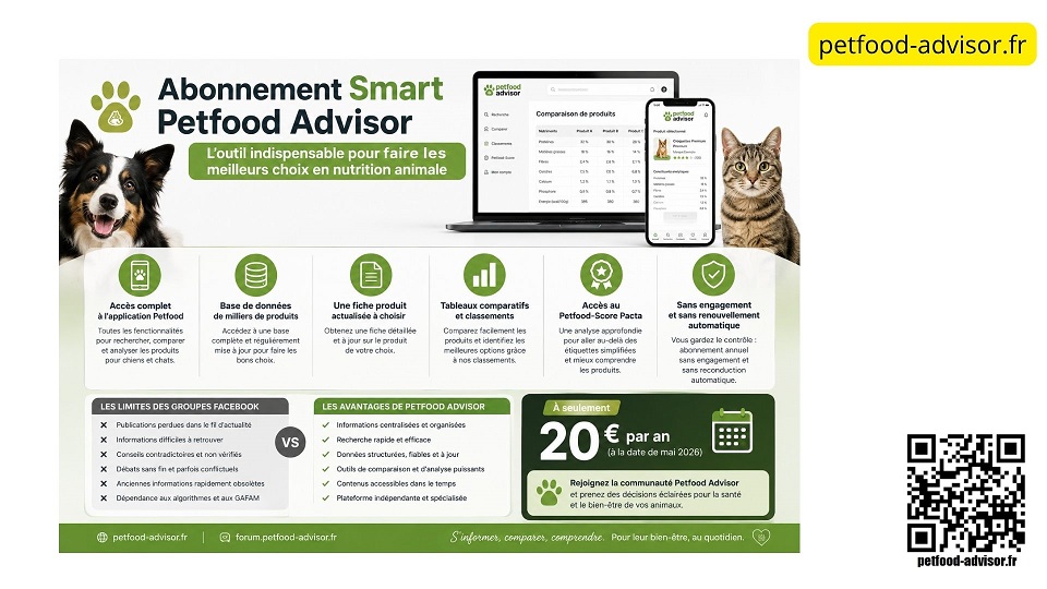 Souscrivez à la formule Smart de Petfood Advisor
