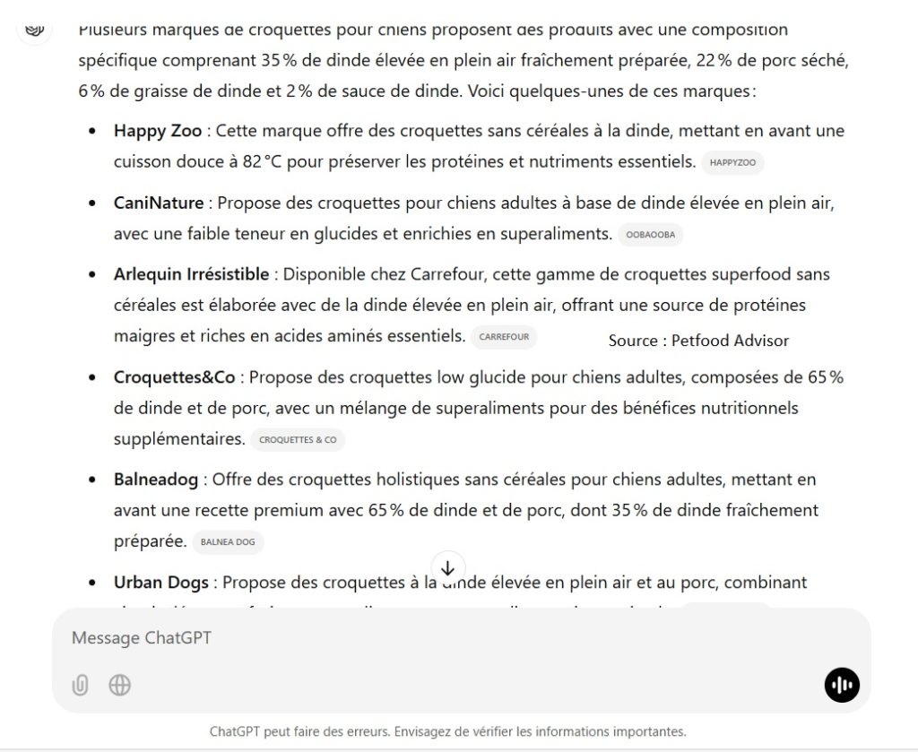 Chat GPT - Recherche en marque blanche