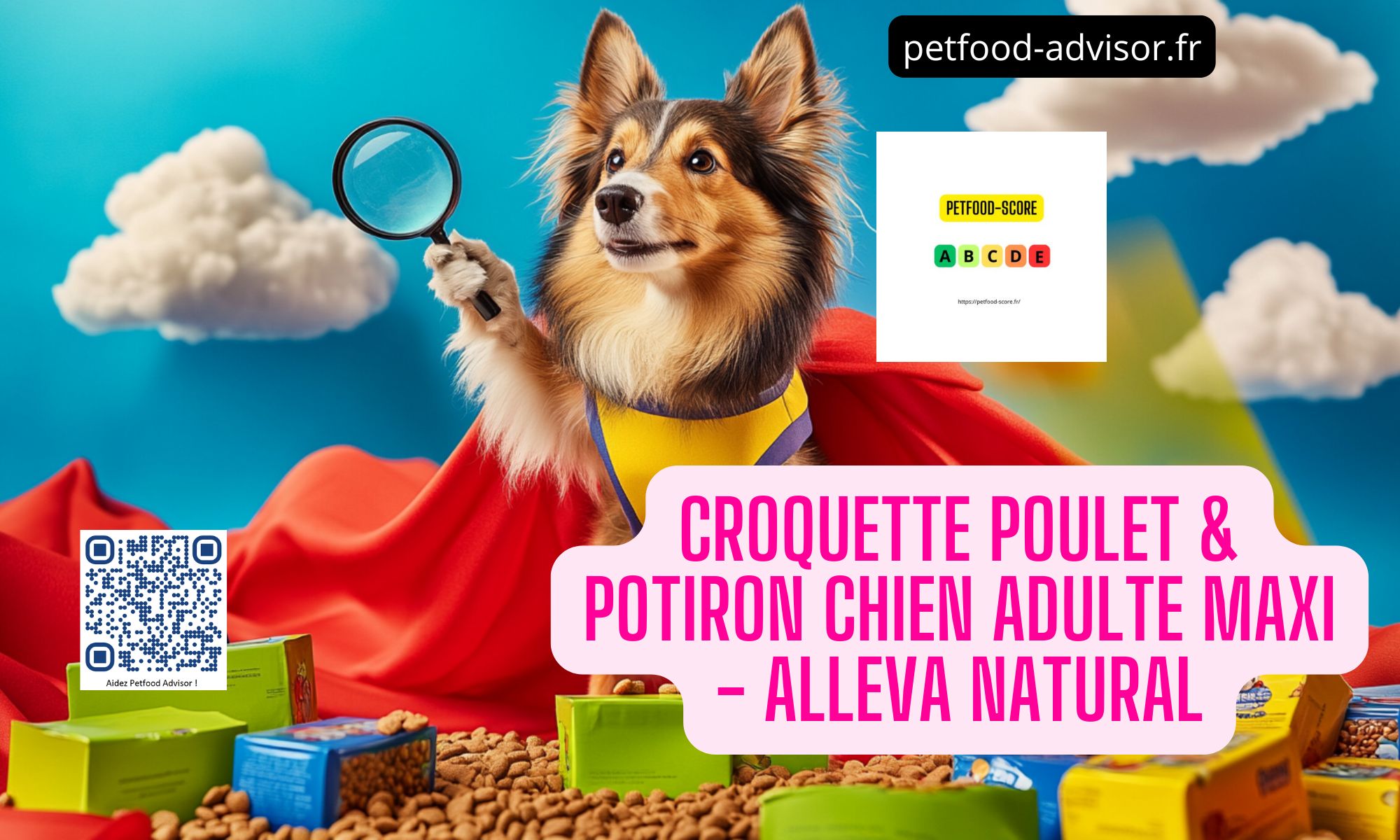 Croquette Poulet & Potiron Chien Adulte Maxi – Alleva Natural