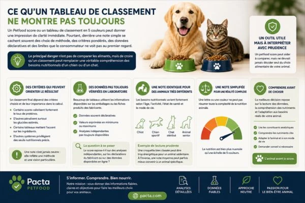 Petfood score et tableaux de classement des croquettes : peut-on réellement leur faire confiance ?
